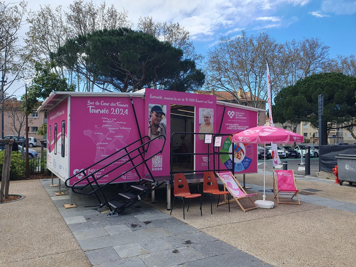 👀 Notre dernier kiosque XL est une maison médicale mobile conçue et fabriquée sur-mesure dans notre atelier, selon les besoins de <a href="/ACF_WCHF/">Agir pour le Coeur des Femmes</a>, pour faire de la prévention sur les maladies cardiovasculaires auprès des femmes. Belle route à eux !