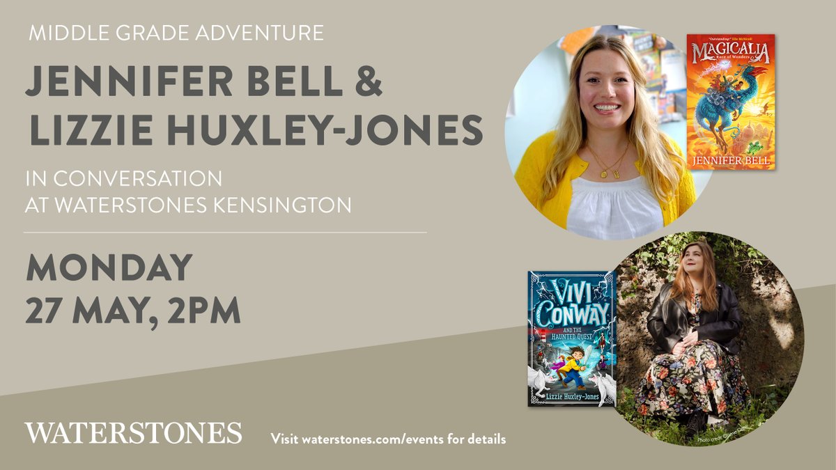 Head to @HSKWaterstones on May Bank Holiday to hear @jenrosebell and @littlehux discuss all things adventure! They'll be talking about their new books, their writing process & answering your questions - followed by a book signing 📖🖋️ Get your tickets: waterstones.com/events/middle-…