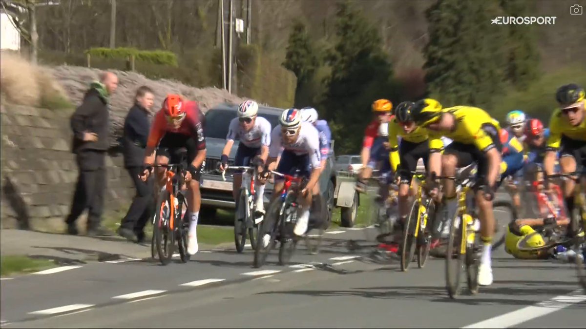 Mihai Simion (@faustocoppi60) on Twitter photo A touch of wheels at very high speed and Wout it seems was the first to go down. 😰 All the work done for months is out of the window. Such an unfair sport at times but that's life. Courage <a href="/WoutvanAert/">Wout van Aert</a> ! #DDV24 A touch of wheels at very high speed and Wout it seems was the first to go down. 😰 All the work done for months is out of the window. Such an unfair sport at times but that's life. Courage <a href="/WoutvanAert/">Wout van Aert</a> ! #DDV24