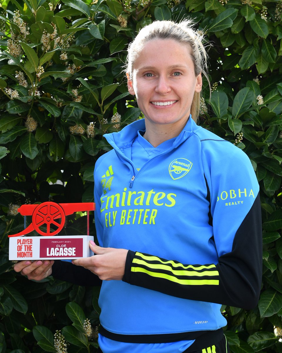 ArsenalWFC's tweet photo. Our February Player of the Month, @cloe_lacasse 🏆

📍 Sobha Realty Training Centre https://t.co/V8qSXZLZua