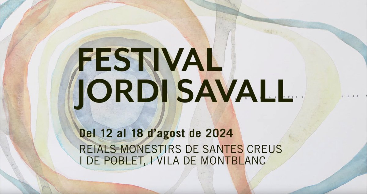 FundacioCIMA's tweet photo. Entrades ja disponibles! - Festival Jordi Savall 2024

📆 Del 12 al 18 d'agost de 2024
📍Montblanc, Santes Creus i Poblet

🔗 https://t.co/WxbjMNroLN https://t.co/XYCMzu8ZD4