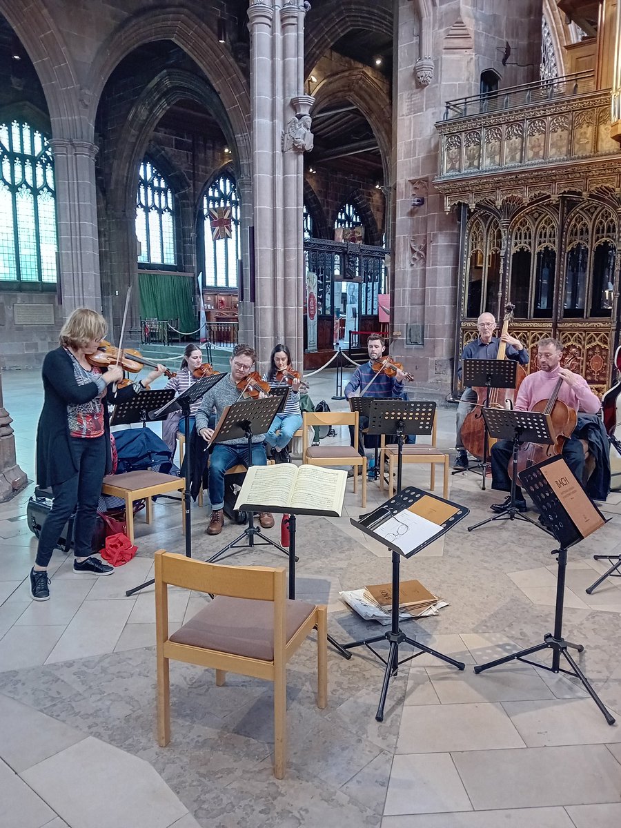 Rehearsals for the strings are now in full swing for our Friday St Matthew Passion. Looking forward to putting together the full ensemble and choir tomorrow.