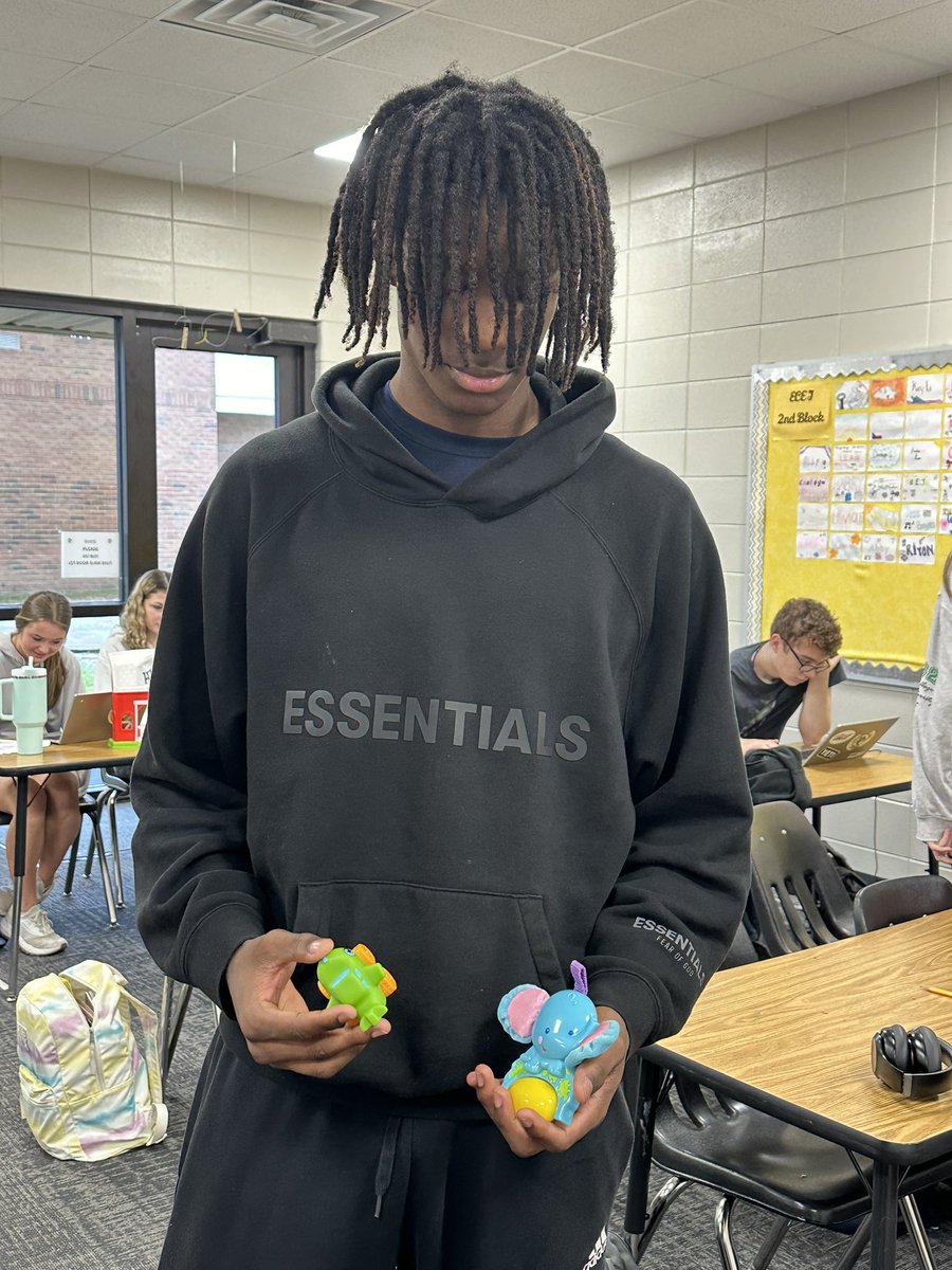 Early Childhood Ed students are playing with toys today! Are the toys good for development? Are they safe? Just ask my experts! #Playing! #ECEisfun #RHHSCTAE