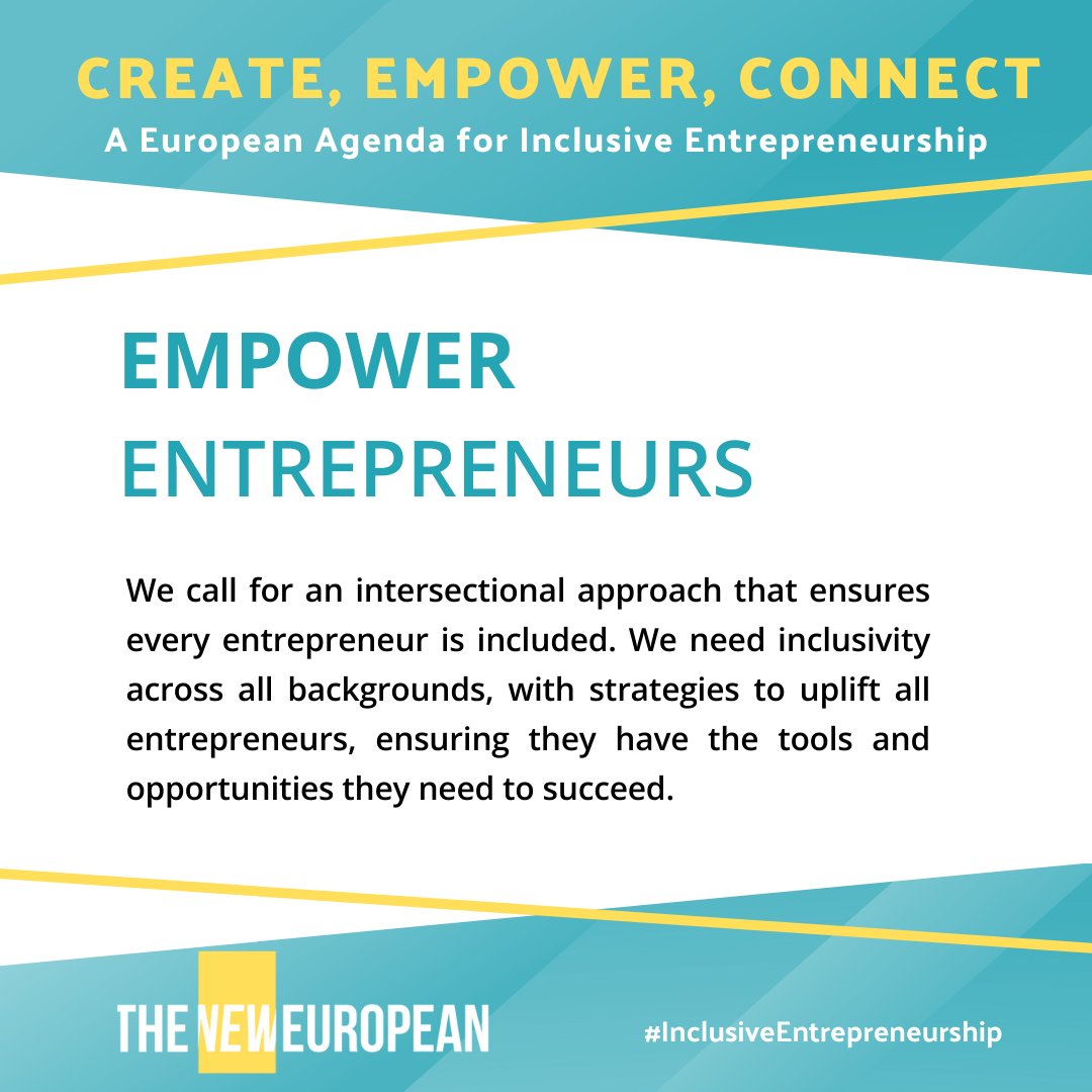 Entrepreneurship is for all. We need an intersectional approach, embracing entrepreneurs from ALL backgrounds. Let's prioritise inclusivity in European entrepreneurship policy, ensuring everyone has a fair chance. 📈 | Read our full manifesto: unitee.eu/advocacy/europ…