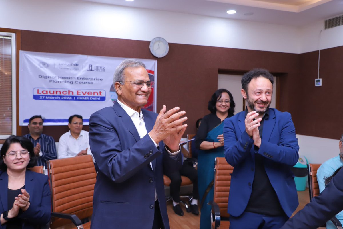 Pleased to have joined the Digital Health course launched today by @IIHMRDelhi, @iitbombay, @tatacentre_iitb and @UNICEFIndia. Proud to be part of the collaboration that builds on India’s commitment to a quality healthcare system.