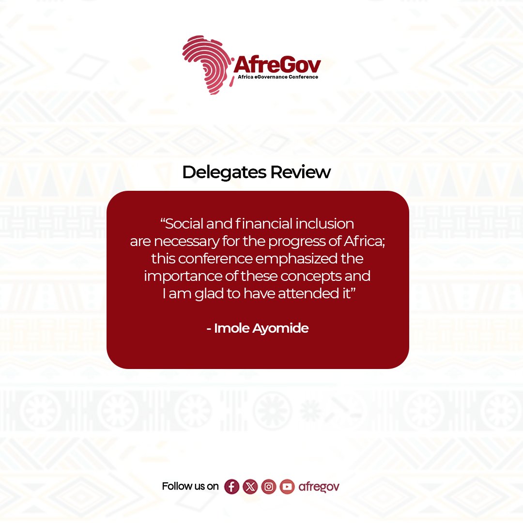 Afregov's tweet image. Let&apos;s reflect on the transformative impact of #AfreGov2024! Each delegate came away with valuable knowledge and insights, contributing to Africa&apos;s journey towards greater heights of success and prosperity.

#AfreGov #TransformativeEvent #KnowledgeSharing #DigitalInnovation