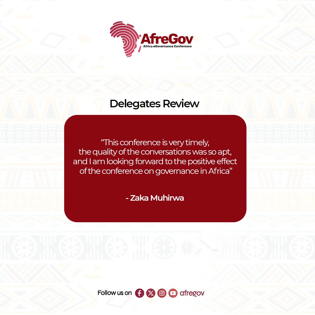 Afregov's tweet image. Let&apos;s reflect on the transformative impact of #AfreGov2024! Each delegate came away with valuable knowledge and insights, contributing to Africa&apos;s journey towards greater heights of success and prosperity.

#AfreGov #TransformativeEvent #KnowledgeSharing #DigitalInnovation
