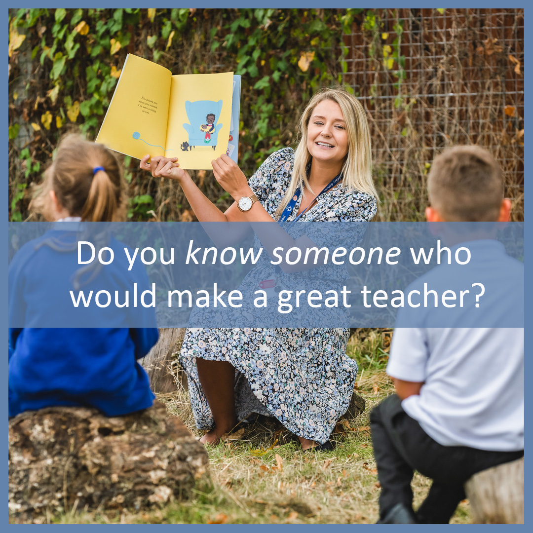 Is your sister a natural leader? Your cousin extremely creative? Ever thought, they would make a fantastic teacher? If you know someone who would make a great teacher, share this post, we would love to speak with them. For more information call us on 01252 717408 #surrey