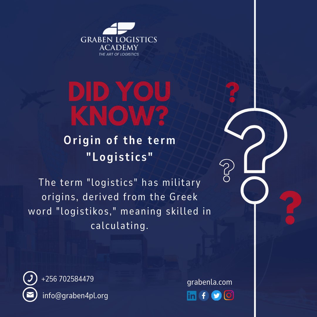 Ever pondered the origin of logistics? It is all about precision and planning in every operation!

#Logisticsinsights #LogisticsTips #supplychain