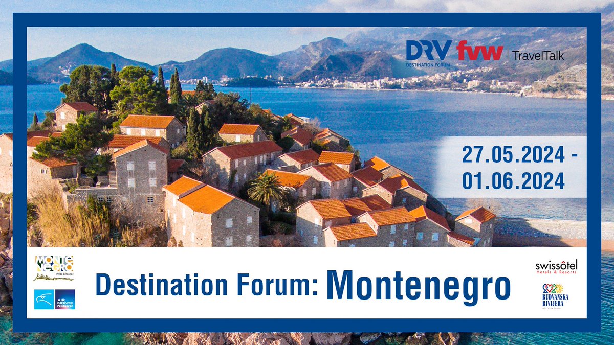 Nacionalna turistička organizacija Crne Gore najavljuje da će biti domaćin DRV fvw Destination Forum-a! Ovaj događaj održaće se u Crnoj Gori od 27. maja do 1. juna 2024. godine i predstavlja jedinstvenu priliku za susret sa vodećim turoperatorima sa njemačkog tržišta. . . .