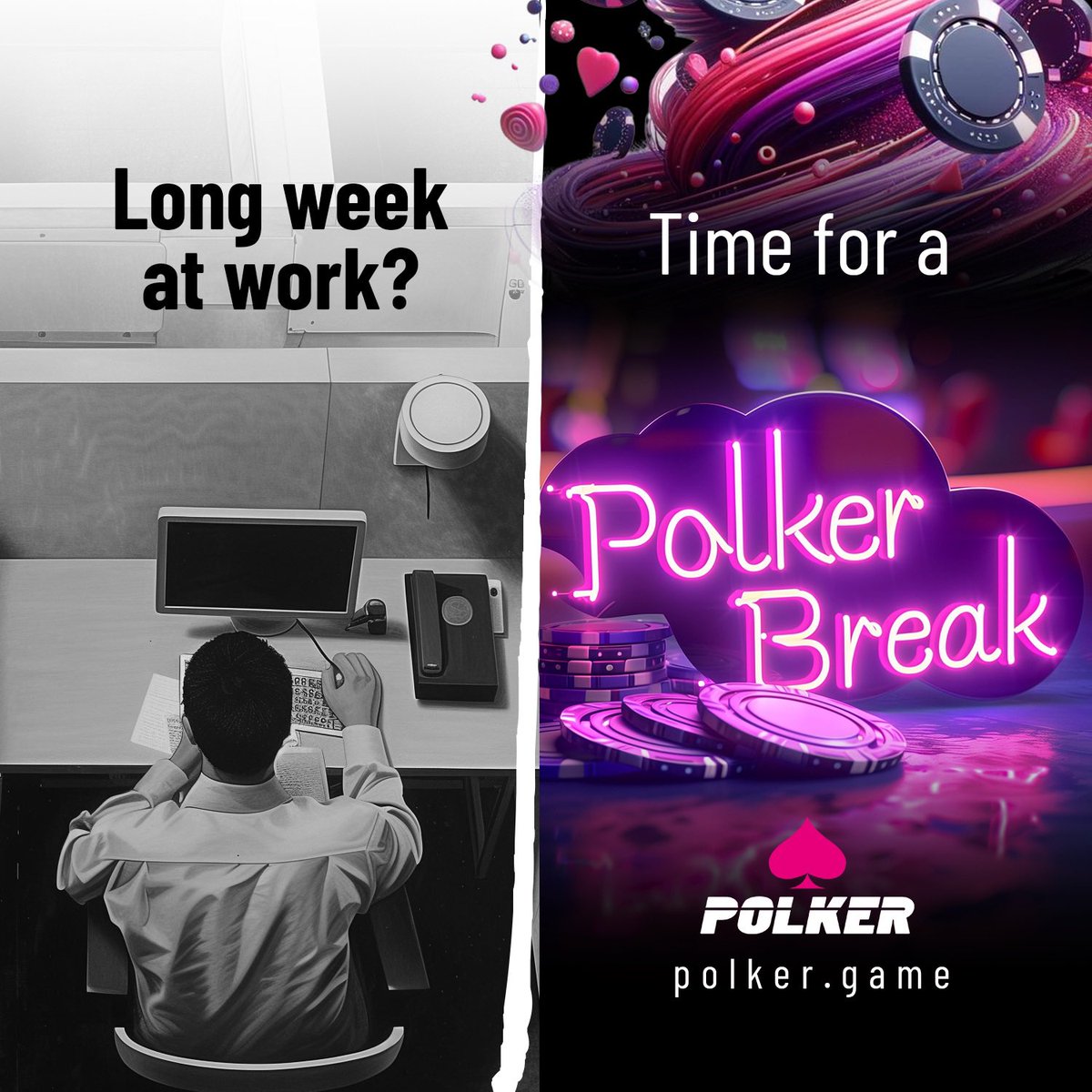 It’s Hump Day! 😵 Break the monotony of the week by playing Polker! 😉 Get a head start earning play chips, accessories, and NFTs with our PC game available on Epic Games! 😎 Then keep an eye out on the Android release next quarter! 👀 #gamefi #playtoearn #Wednesday