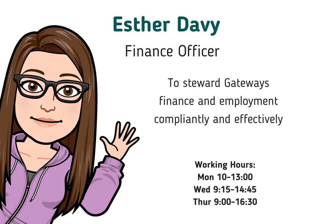 🥳 A BIG congratulations and welcome to Esther Davy who joined the staff team this January in her new role of Finance Officer as she hands over from Lizzy.