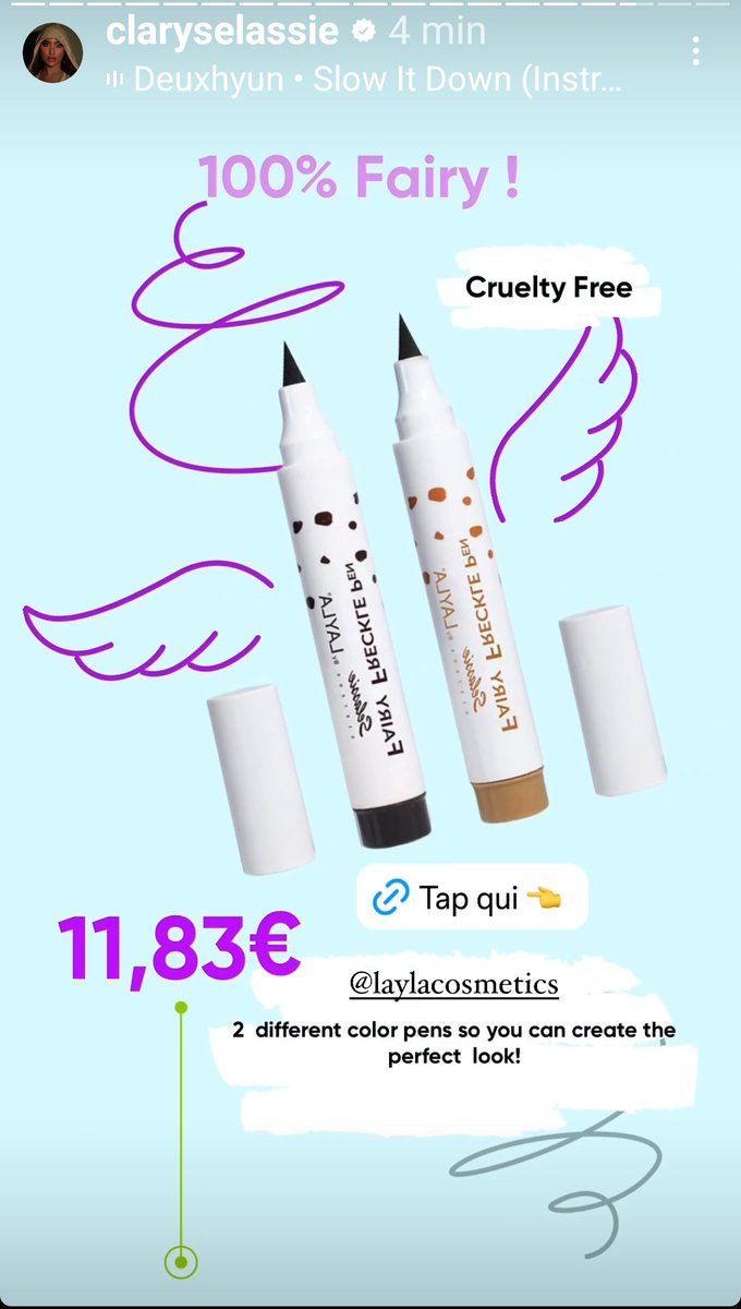 francaruberto56's tweet photo. #claryselassie #kittyclary
Ecco la FAIRY FRECKLE PEN 100% Fairy in due colorazione per creare un look perfetto, al prezzo di solo β¬11,83 quindi accorrete al shop di
#laylacosmetics per il vostro/nostro acquisto.
ππ§ββοΈππ§ββοΈππ§ββοΈππ§ββοΈπ https://t.co/nwWRvWpTf7