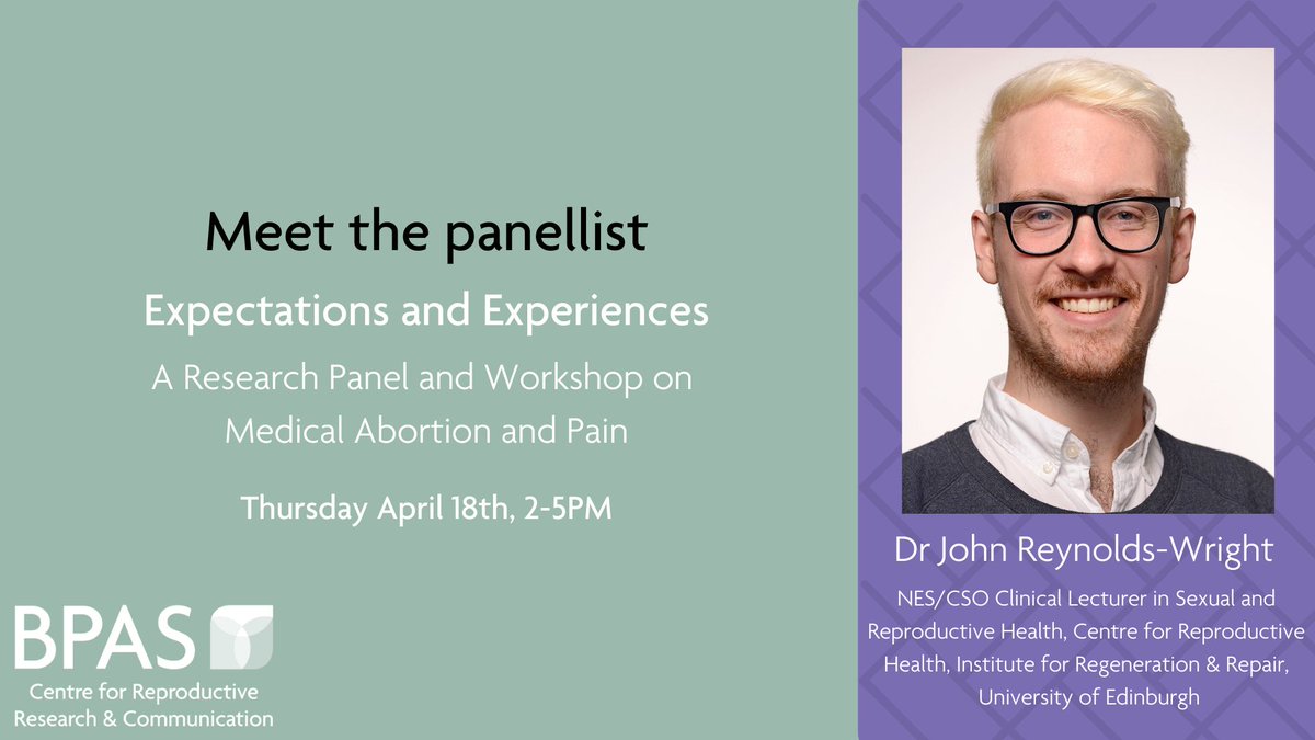 Centre for Reproductive Research & Communication (@crrc_bpas) on Twitter photo 📢Panellist announcement 📢
We’re pleased to announce our first of three incredible panellists speaking at our event next month, <a href="/doctorjjrw/">John Joseph</a>. Read John's blog about his work on developing a scale for pain with #EMA: bpas.org/our-cause/cent…
Register now: eventbrite.co.uk/e/expectations… 📢Panellist announcement 📢
We’re pleased to announce our first of three incredible panellists speaking at our event next month, <a href="/doctorjjrw/">John Joseph</a>. Read John's blog about his work on developing a scale for pain with #EMA: bpas.org/our-cause/cent…
Register now: eventbrite.co.uk/e/expectations…