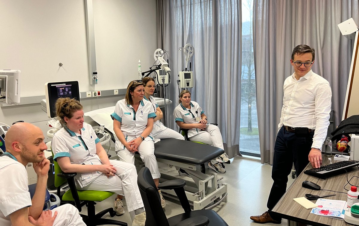 Wilfried Mullens (@wilfriedmullens) on Twitter photo Today already the 3th masterclass clinical teaching by @mewton_nathan from Lyon, now to our #heartfailure nurses......what a treat to have him as visiting professor!
<a href="/Ph_Bertrand/">Philippe B. Bertrand</a> <a href="/PieterMartensMD/">Pieter Martens</a> <a href="/AlexMebazaa/">Alexandre Mebazaa</a> <a href="/CHUdeLyon/">HCL - Hospices Civils de Lyon</a> <a href="/NicolasGirerd/">Nicolas Girerd</a> Today already the 3th masterclass clinical teaching by @mewton_nathan from Lyon, now to our #heartfailure nurses......what a treat to have him as visiting professor!
<a href="/Ph_Bertrand/">Philippe B. Bertrand</a> <a href="/PieterMartensMD/">Pieter Martens</a> <a href="/AlexMebazaa/">Alexandre Mebazaa</a> <a href="/CHUdeLyon/">HCL - Hospices Civils de Lyon</a> <a href="/NicolasGirerd/">Nicolas Girerd</a>