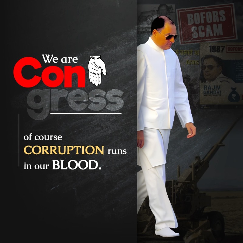 BJP4India's tweet photo. Congress and its pehchaan!