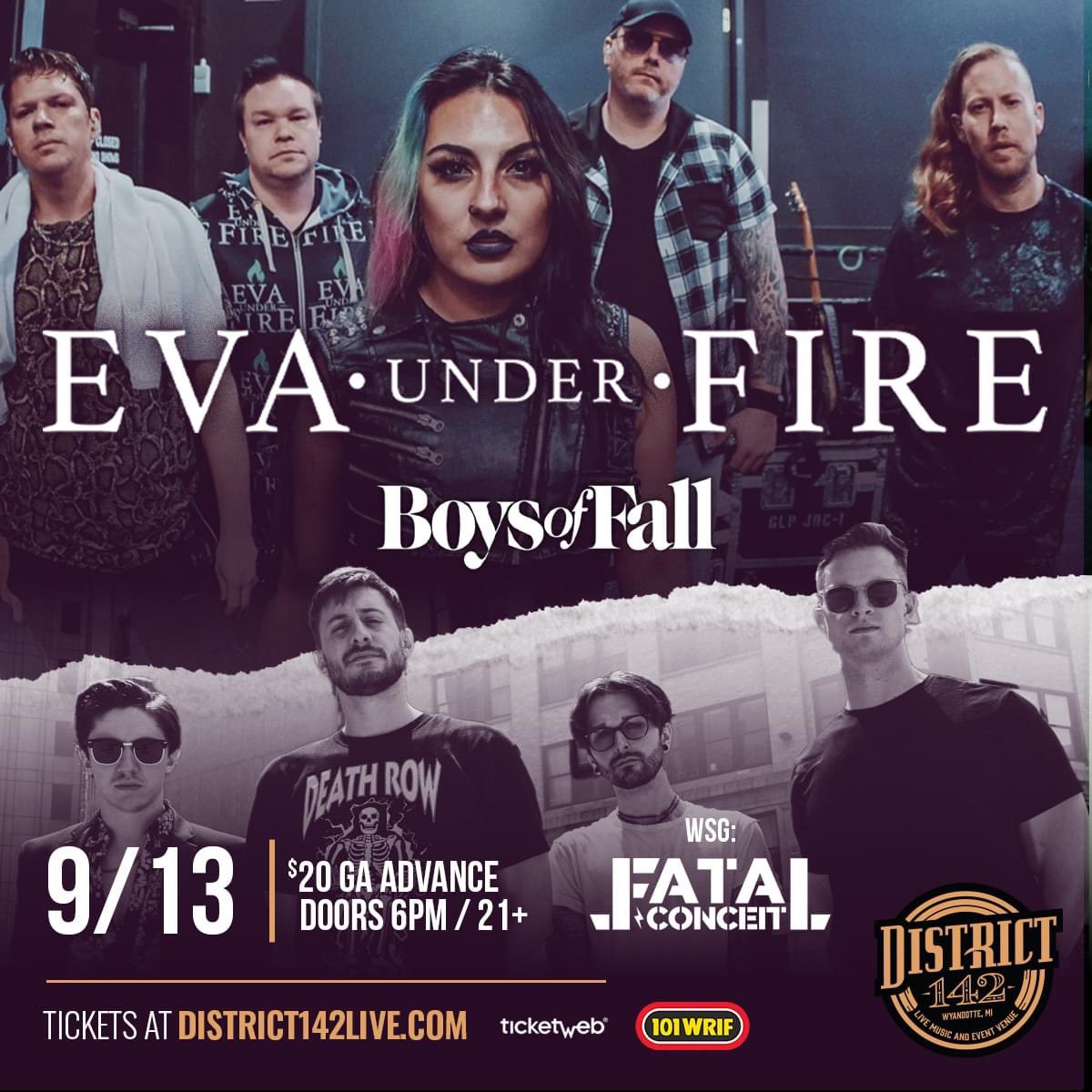 Tickets on sale NOW!!! @boysoffallband @FatalConceitUS District142live.com