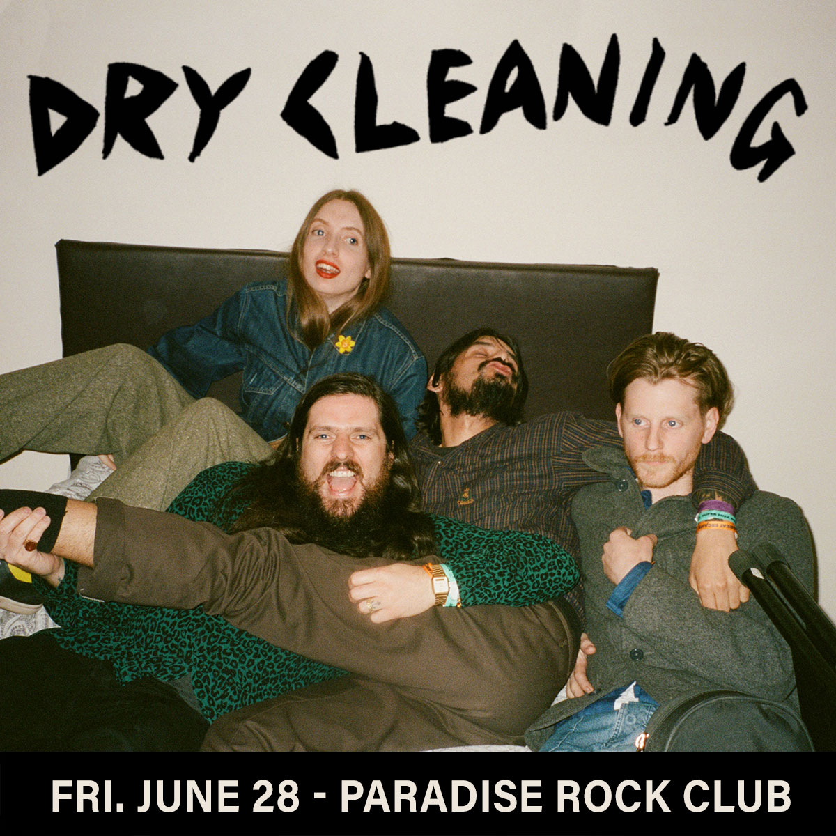 NEW SHOW! 🧺 @drycleaningband rocks the Paradise Rock Club on Friday, June 28! 🎟 On Sale | Fri 3/29 | 12pm More info here: bit.ly/43z2riw