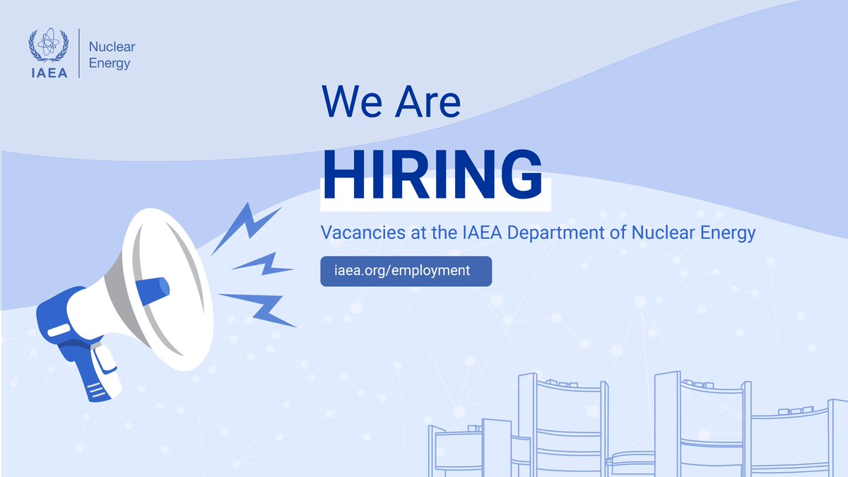 📢📢 @IAEANE vacancy announcement! Interested in joining @IAEAorg? Technical Lead-Environmental Remediation (P5) NEFW-Section on Decommissioning and Environmental Remediation 👉 Closing date: 2024-03-31 ➡️ Apply here: bit.ly/3QojD42