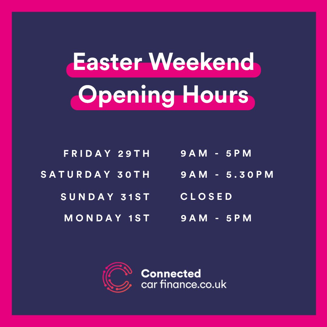 DSGconnected's tweet photo. Happy Easter everyone!🐥

As the holiday approaches, our head office opening hours will change. 

Whether you're taking a break to enjoy the Easter holidays or powering through, we are here to assist you and your dealership

Contact us for any help you might need!

#StayConnected https://t.co/piu3B3VSaF