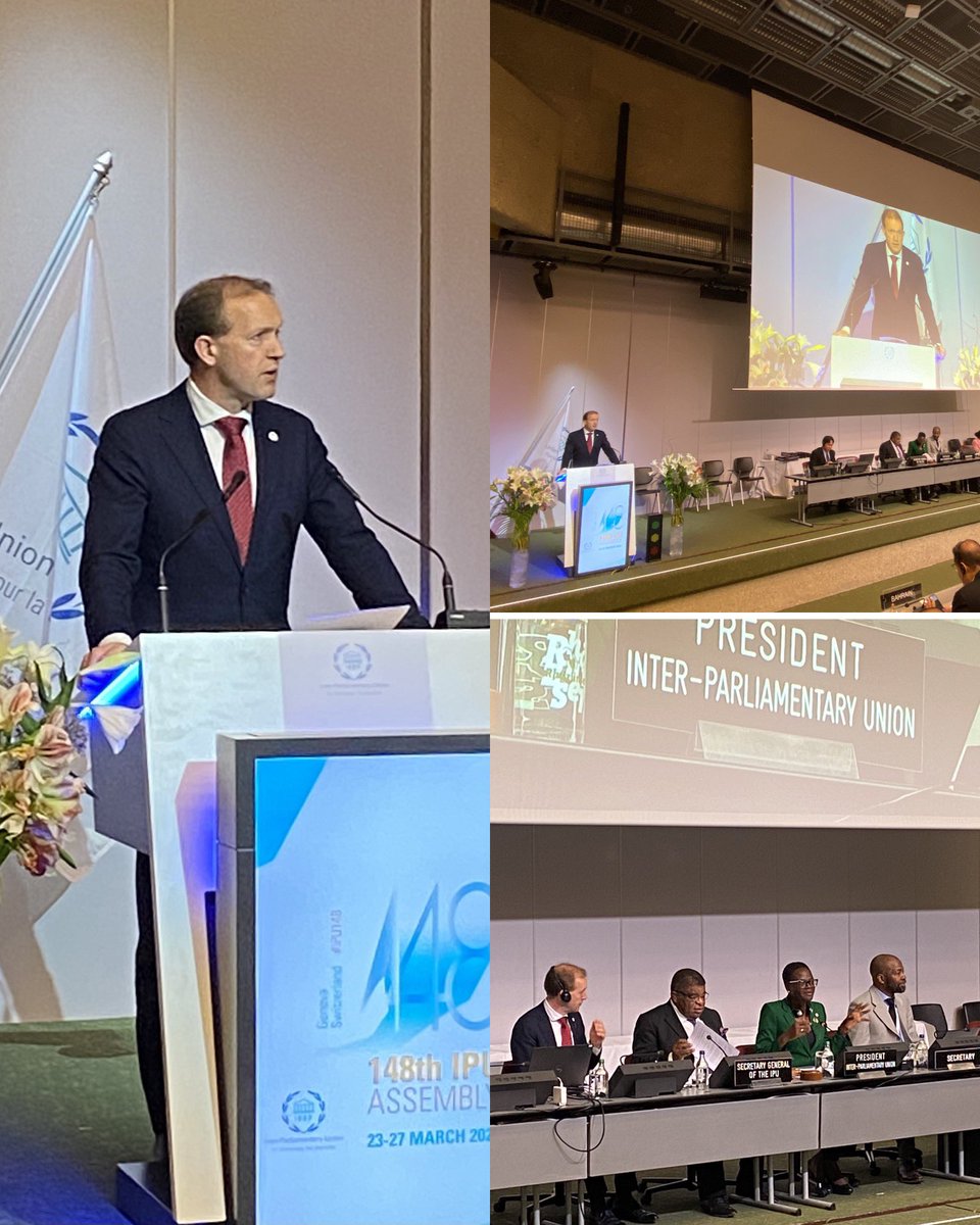The President of the Committee on Middle East Questions, Hendrik-Jan Talsma, reports to the @IPUParliament about the Committee’s commitment to parliamentary diplomacy to respond to the political crisis involving Israel, Palestinian and the broader region #IPU148 #peace
