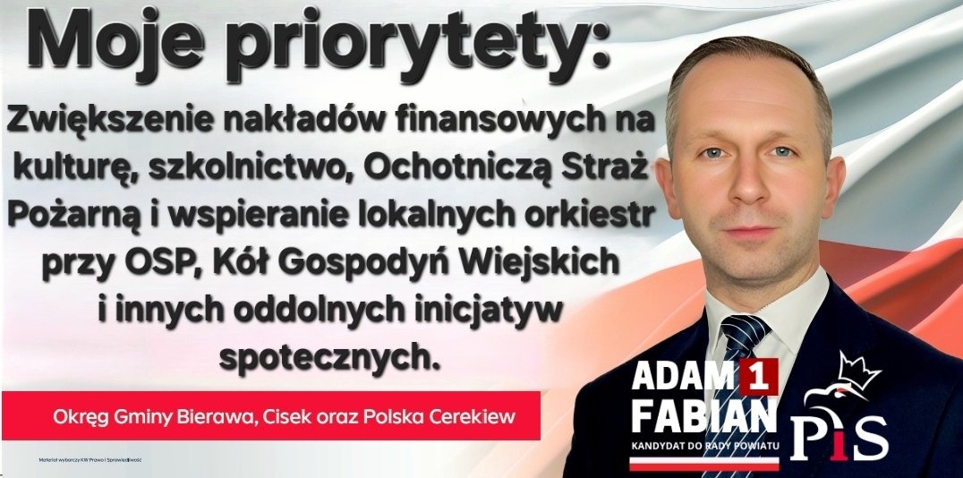 Szanowni Państwo! Przedstawiam kolejny punkt z moich priorytetów dla Powiatu👇 #GminaBierawa #GminaCisek #GminaPolskaCerekiew