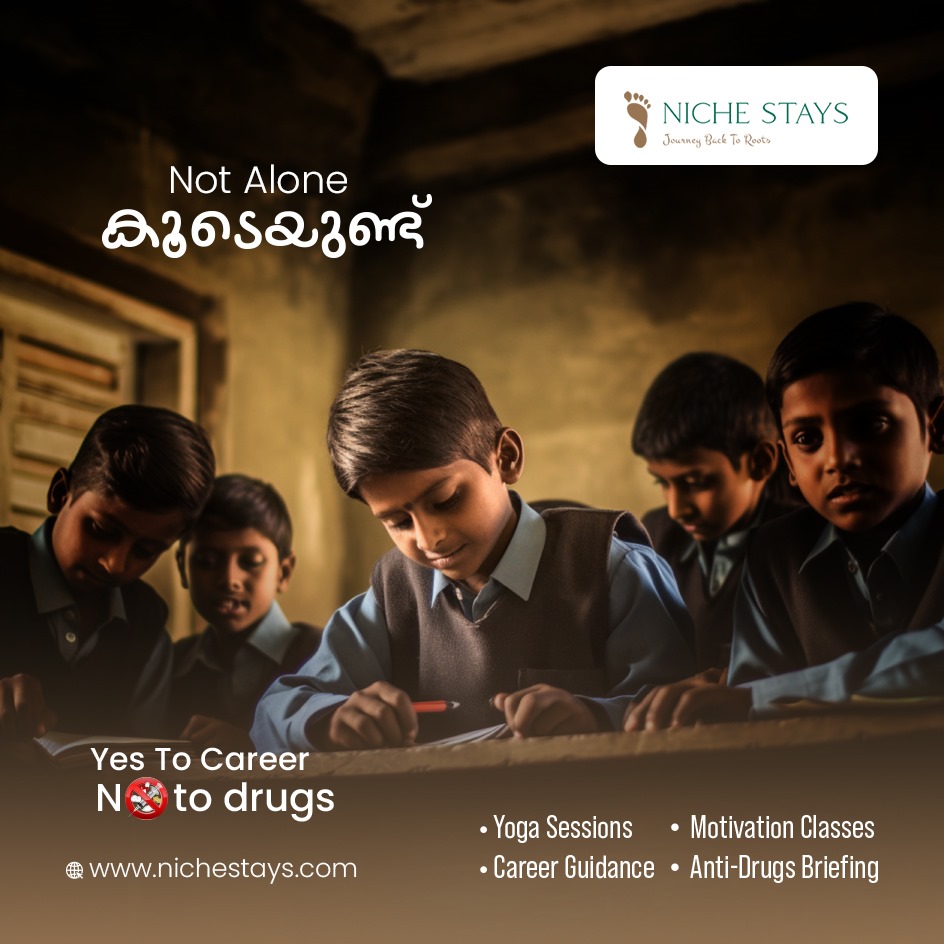 Say no to drugs, yes to a bright future! Join us in our upcoming campaign at the Village schools in Idukki, where we'll be spreading awareness about the dangers of drug use
#DrugFreeGeneration #SayNoToDrugs #Empowerment #BrightFuture #LuxuryResorts #SchoolCampaign #CareerGuidance