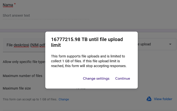 psyeilendra's tweet photo. So my Google drive quota is 16 million TB 😳 weird. https://t.co/0XvkNCjVec