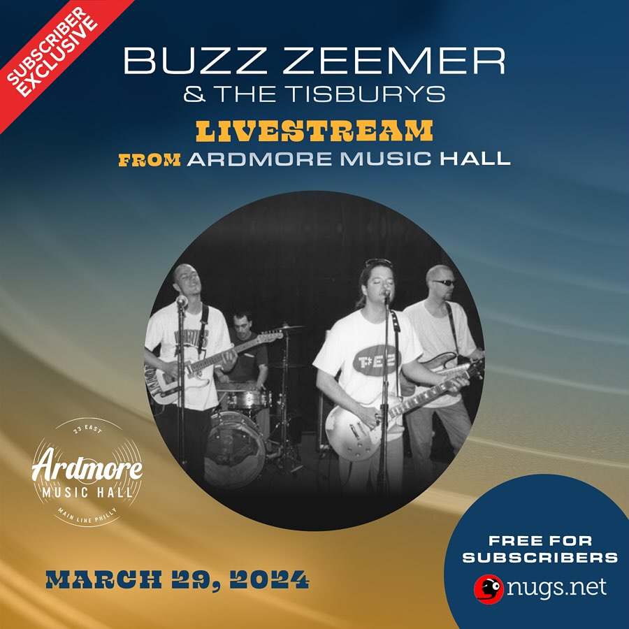 the_tisburys's tweet photo. BIG NEWS: our show this Friday March 29th at @ArdmoreMusicPA opening for @Buzz_Zeemer will be livestreaming on @nugsnet! Nugs subscribers can watch for free, and if you don’t subscribe already you can sign up for a 7-day free trial here to watch -> https://t.co/rQ0WkbvHaq https://t.co/3rM8Bnu1VV