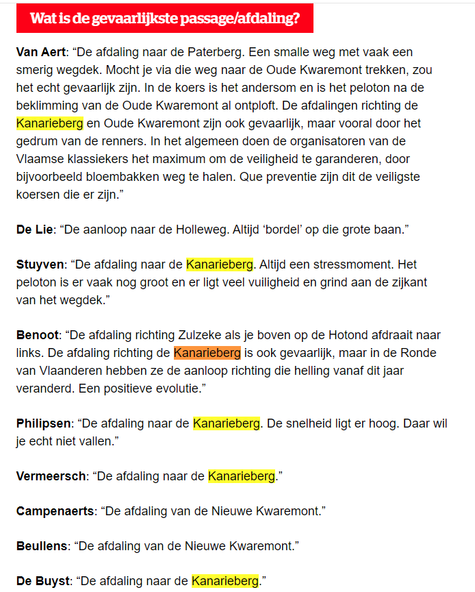 Drie keer raden waar Van Aert en Stuyven hun (voor?)jaar gehypothekeerd zien.

Héél, héél, héél jammer voor de koers. Doeme, toch.

#ddv24