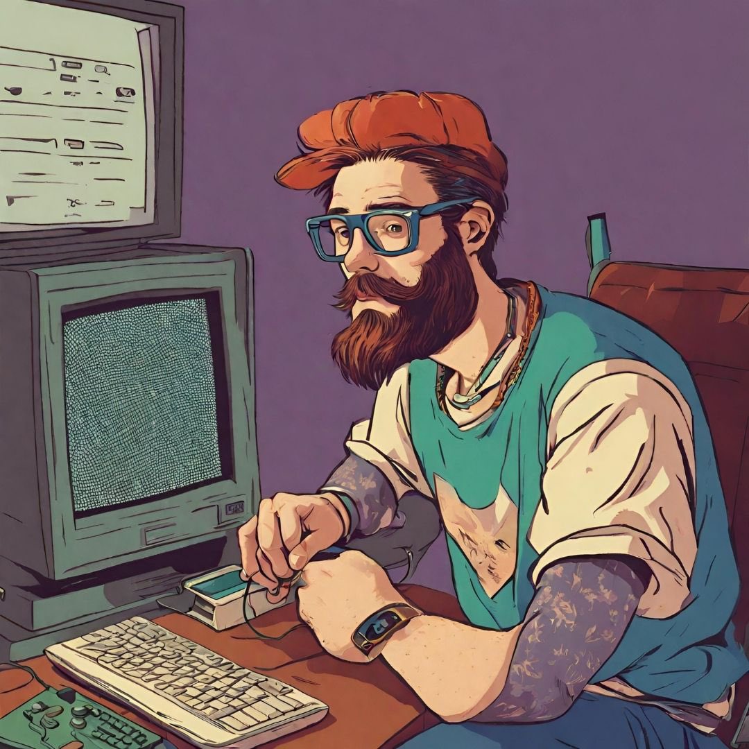 Embracing AI, until someone out there sends through some Dial-Up #fanart 🙏

Punched in a few keywords and this is what came out for everyone’s favourite 90’s/00’s heart-throb, Callum! Is this how you imagined him?

Would you like to see more artwork for the other characters?