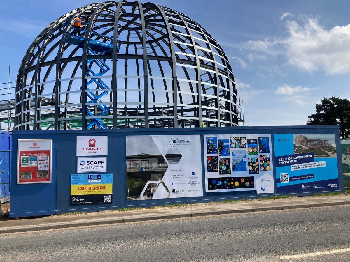 It was great to visit the site at the @sherwoodobs Discovery Centre yesterday. We're working with Mansfield & Sutton Astronomical Society, @GFTomlinson, @Scape_Group, Anotherkind Architects, @HSPconsulting, @rsacosmos & ST Engineering! #TeamSCAPE