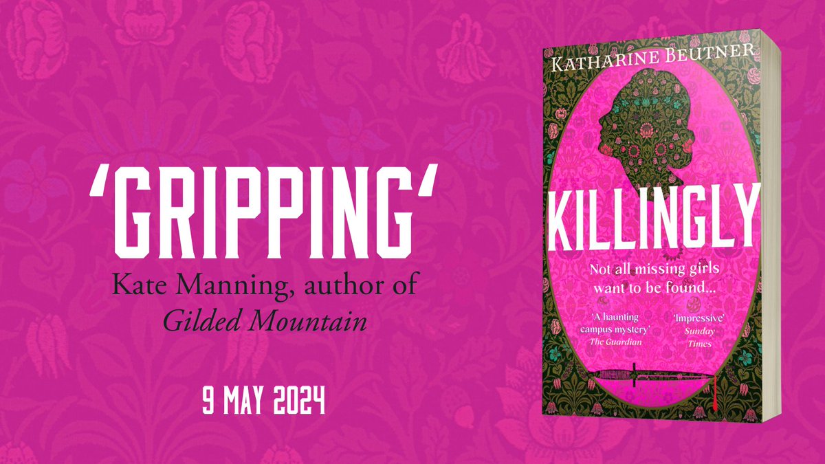 'Gripping' Kate Manning A haunting, brooding gothic novel based on the unsolved disappearance of a university student in 1897 – perfect for fans of Camilla Bruce, Stacey Halls and Bridget Collins. amzn.to/43APa96 #Killingly