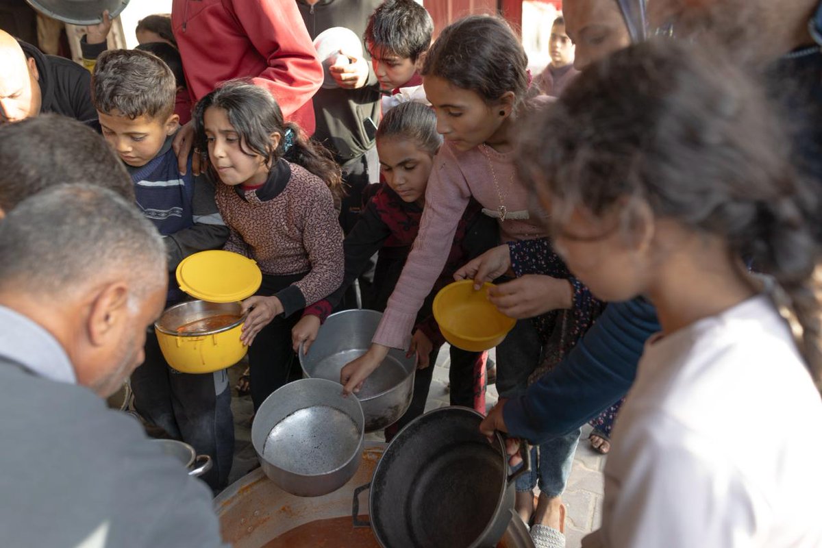WCKitchen's tweet image. WCK has established a network of over 60 Palestinian-led kitchens across southern and central Gaza to support displaced people. Today in Rafah, children picked up bean and beef stew at one of our community kitchens to take back to their families for iftar.
#ChefsForThePeople
