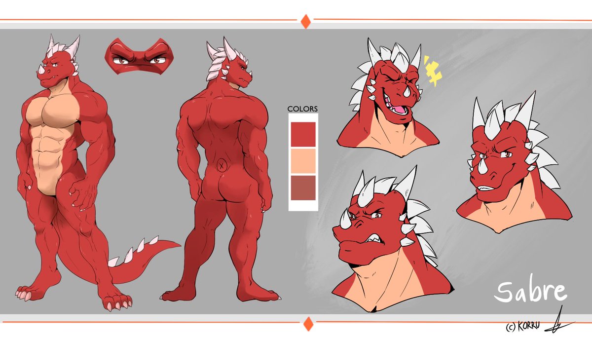 Refsheet comisssion for @FengtheBlue of his new dragon OC named , Sabre. definitely a year of the dragon for more dragon army!