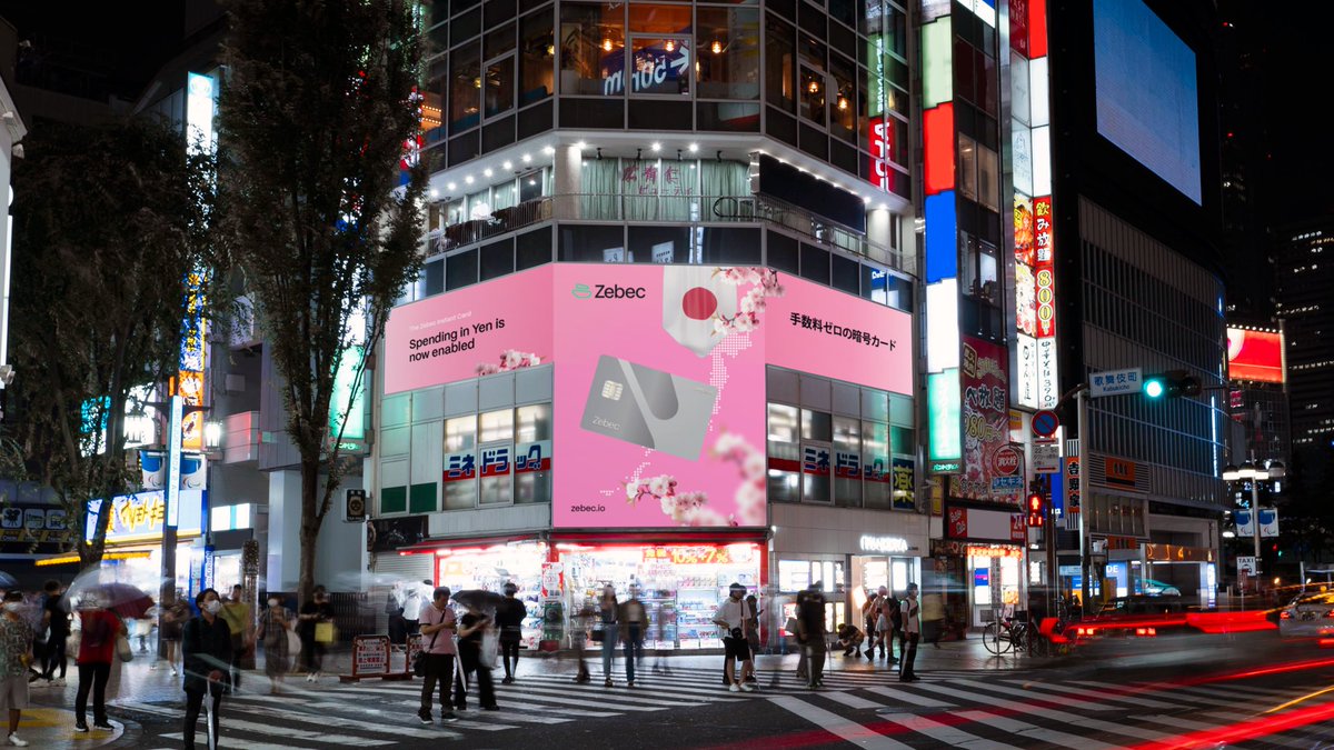 🇯🇵 The Zebec Instant is now live in Japan with Japanese Yen (JPY) cards.  Now you can buy sushi in Tokyo with crypto, without any fees. 👊 Get to  shopping with the
