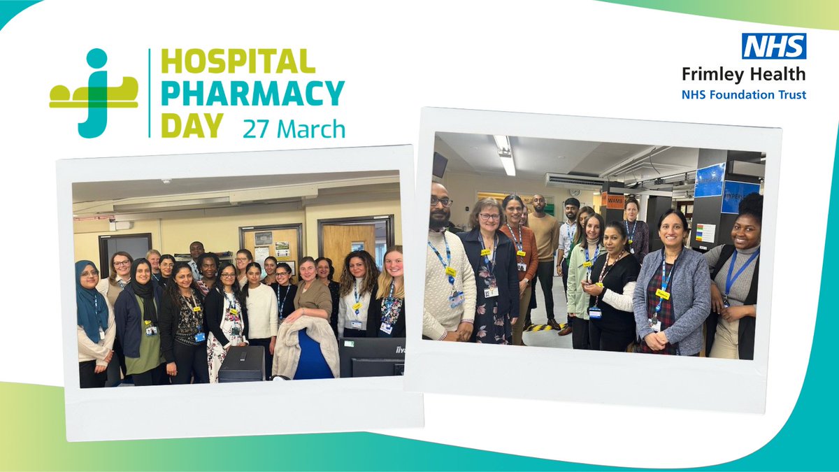 Today is the first #HospitalPharmacyDay and we are celebrating the 245 pharmacy staff members within our #FrimleyHealthFamily! We recognise their invaluable contributions and celebrate their dedication, expertise, and commitment to patient care. Thank you for all that you do! 💙