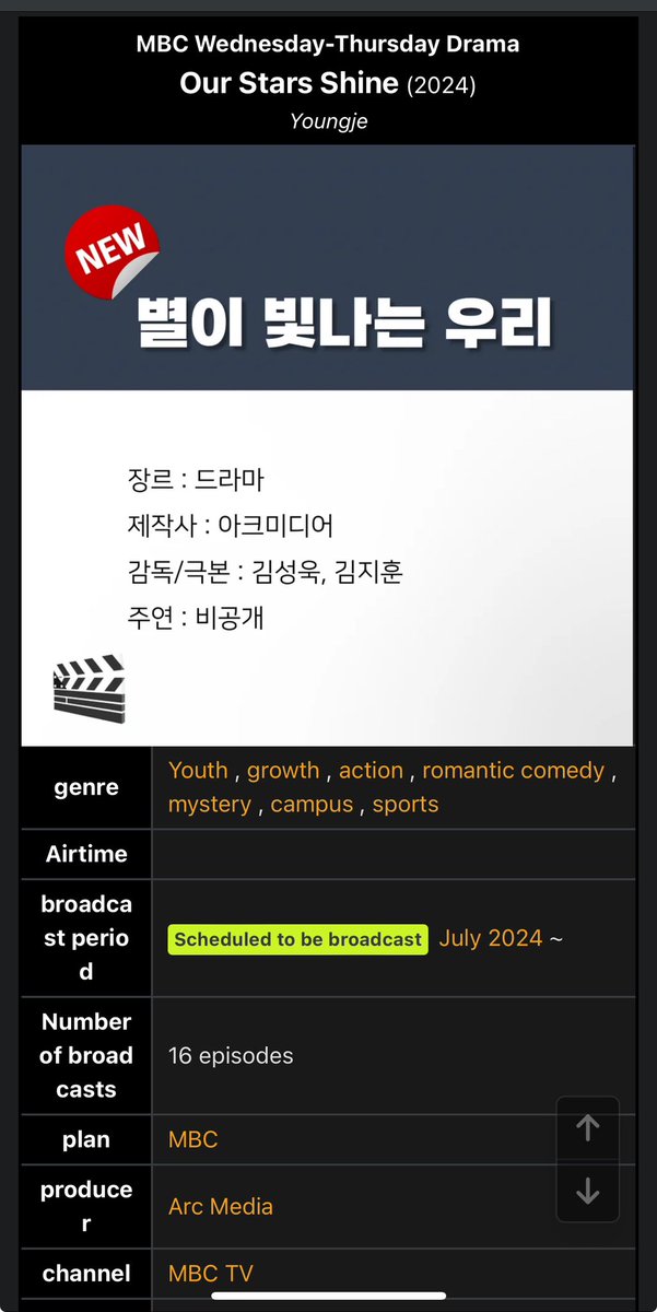 Our stars shine to be broadcast in July 2024? Hope that it is true