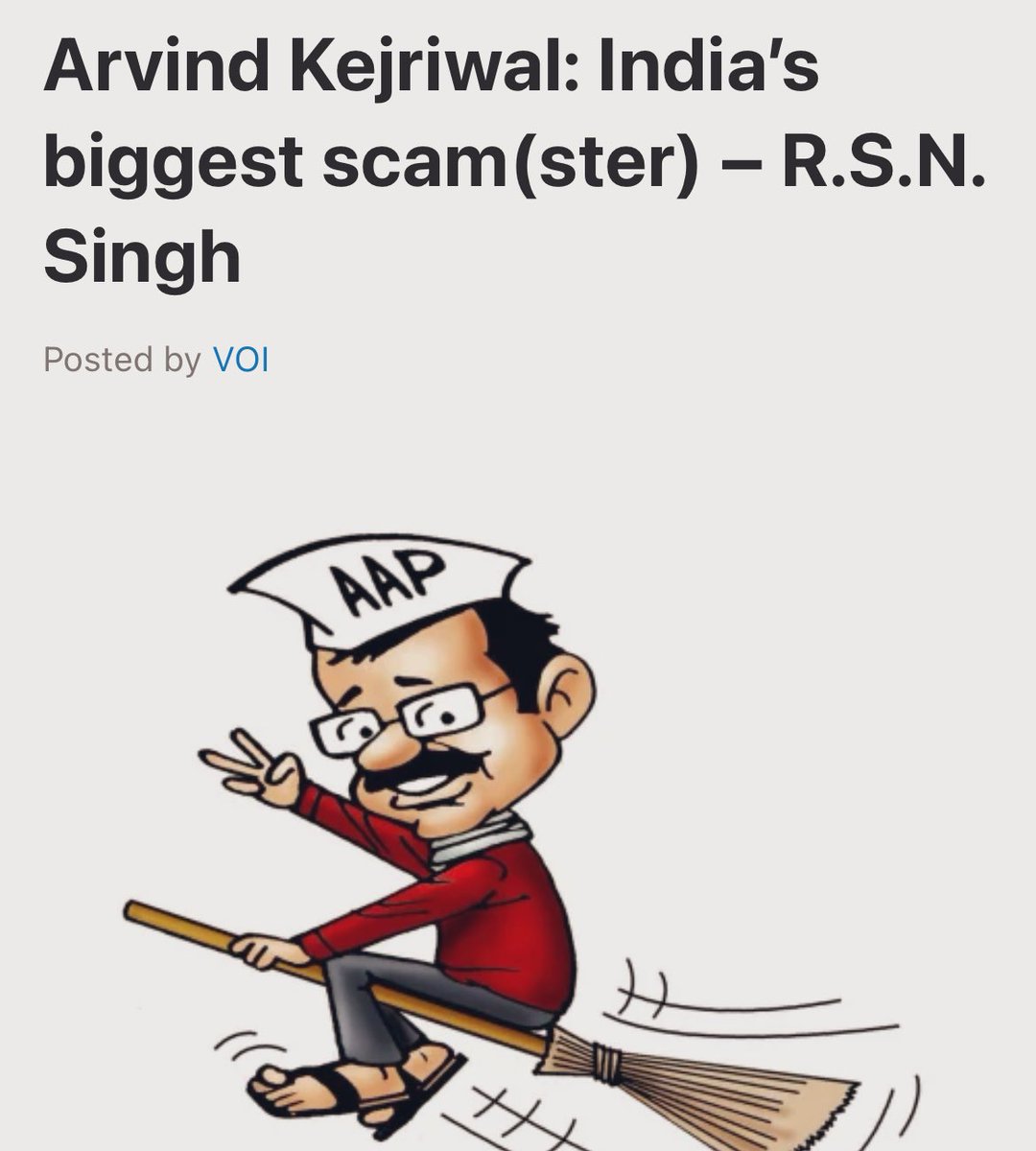 thehawkeyex's tweet photo. “Kejriwal is not a political but a security threat to this country, his main objective being to destabilise India to perpetuate US agenda.” ~ Col. RSN Singh

Exactly 10yrs back, when ex R&amp;AW officer penned this piece on Kejriwal, most of the ppl rejected his explanation.

1/2 https://t.co/wEvfhPNlzy