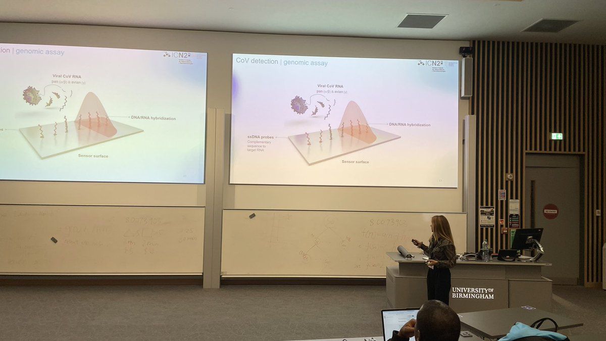 NanoB2A_group's tweet image. 📢🎙️During the last day of the XVI Europt(r)ode conference our PhD Student, Beatriz Serrano, also participated with a talk titled: “Genomic #biosensor for #coronavirus screening”
👏🏻👏🏻👏🏻