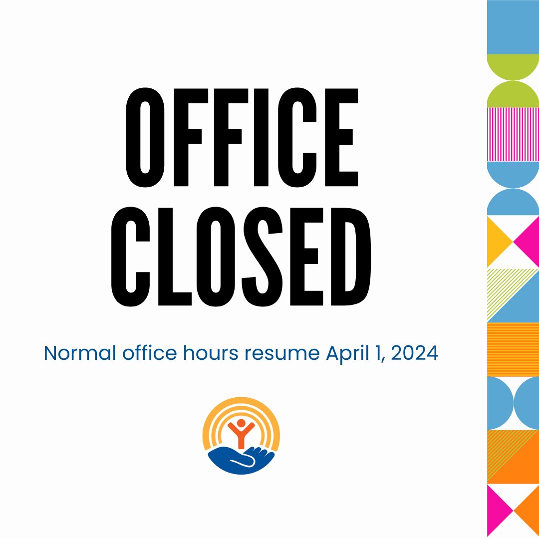 Our office is closed today for Good Friday! We will be back in the office as normal on April 1! #LiveUnited