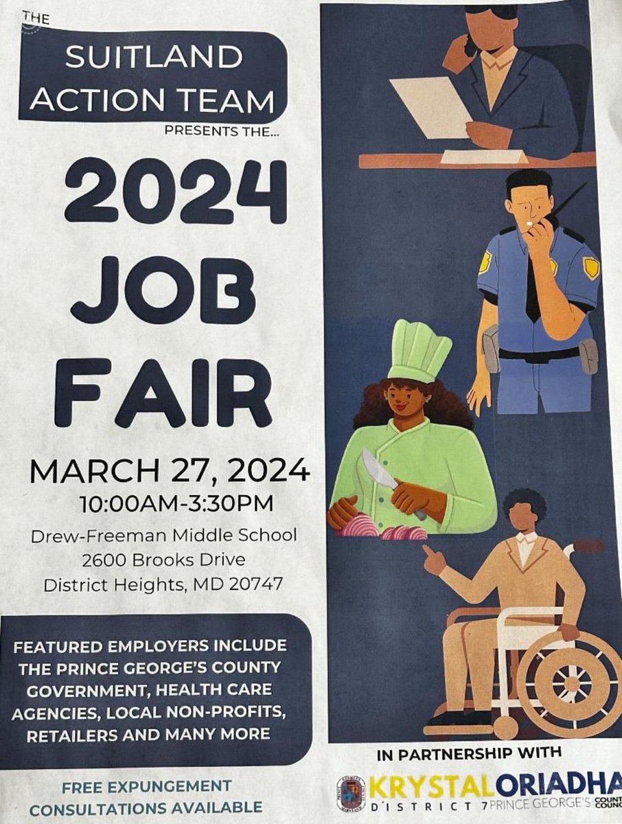 DFMS_PGCPS's tweet image. Job Fair happening now with on site hiring.