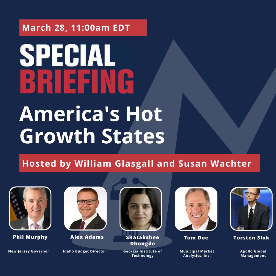 ⁩HAPPENING TOMORROW 11 AM EDT-⁦@GovMurphy⁩ keynotes #SpecialBriefing: America's Hot Growth States. Plus insight on US economy, #TX, & #GA from our panel of muni experts. Brought to you by ⁦@VolckerAlliance⁩ & ⁦@PennIUR. Sign up: volckeralliance.org/events/special…