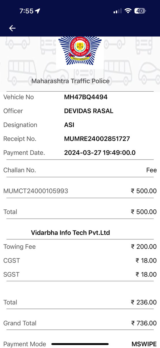 andreritesh's tweet photo. @MTPHereToHelp this is not my bike. Wrongly typed My vehicle no by Mr. Devidas rasal. Remove this charges from my vehicle. Check the picture which uploaded by officer and check the challan is rise on my bike. https://t.co/Ch2fLe9Z4u