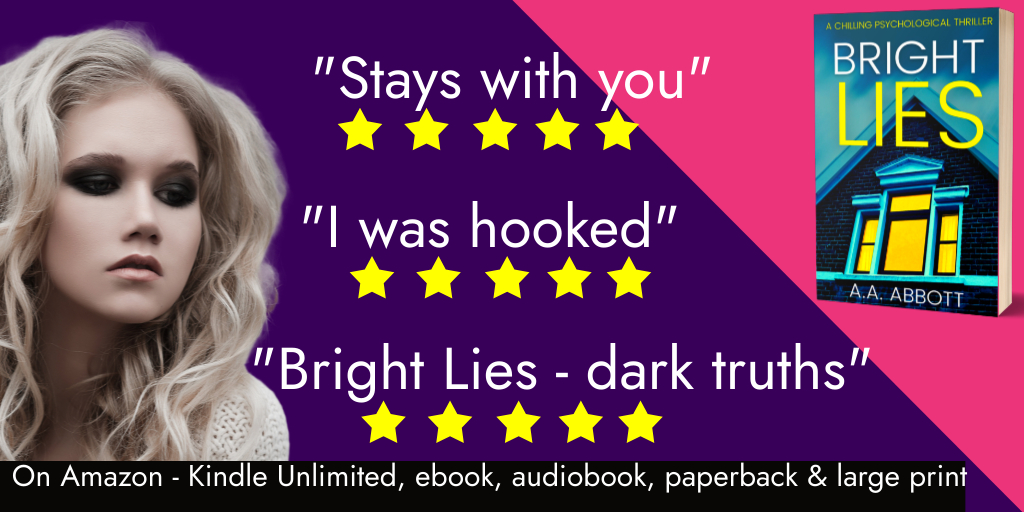 She's running from danger. He's running from himself. When the past overtakes them, will they pay with their lives? BRIGHT LIES. ⭐️⭐️⭐️⭐️⭐️'Stays with you.' mybook.to/BrightLiesEbook In #audiobook, #ebook, paperback, #LargePrint & #dyslexia-friendly #books. #theculturehour