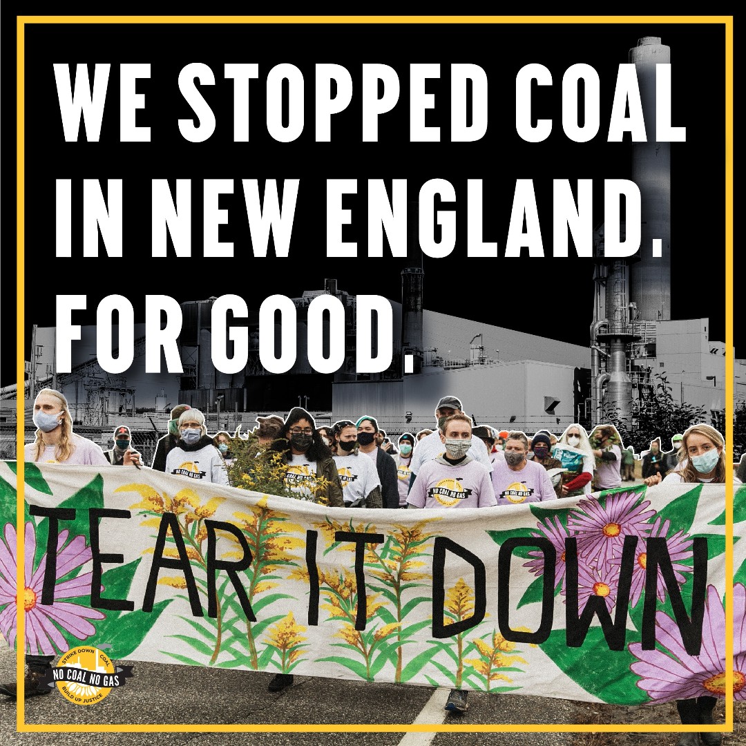 📣 BREAKING NEWS: WE WON the fight to strike down coal in New England!! 
#StrikeDownCoal and #BuildUpJustice!! #NoCoalNoGas