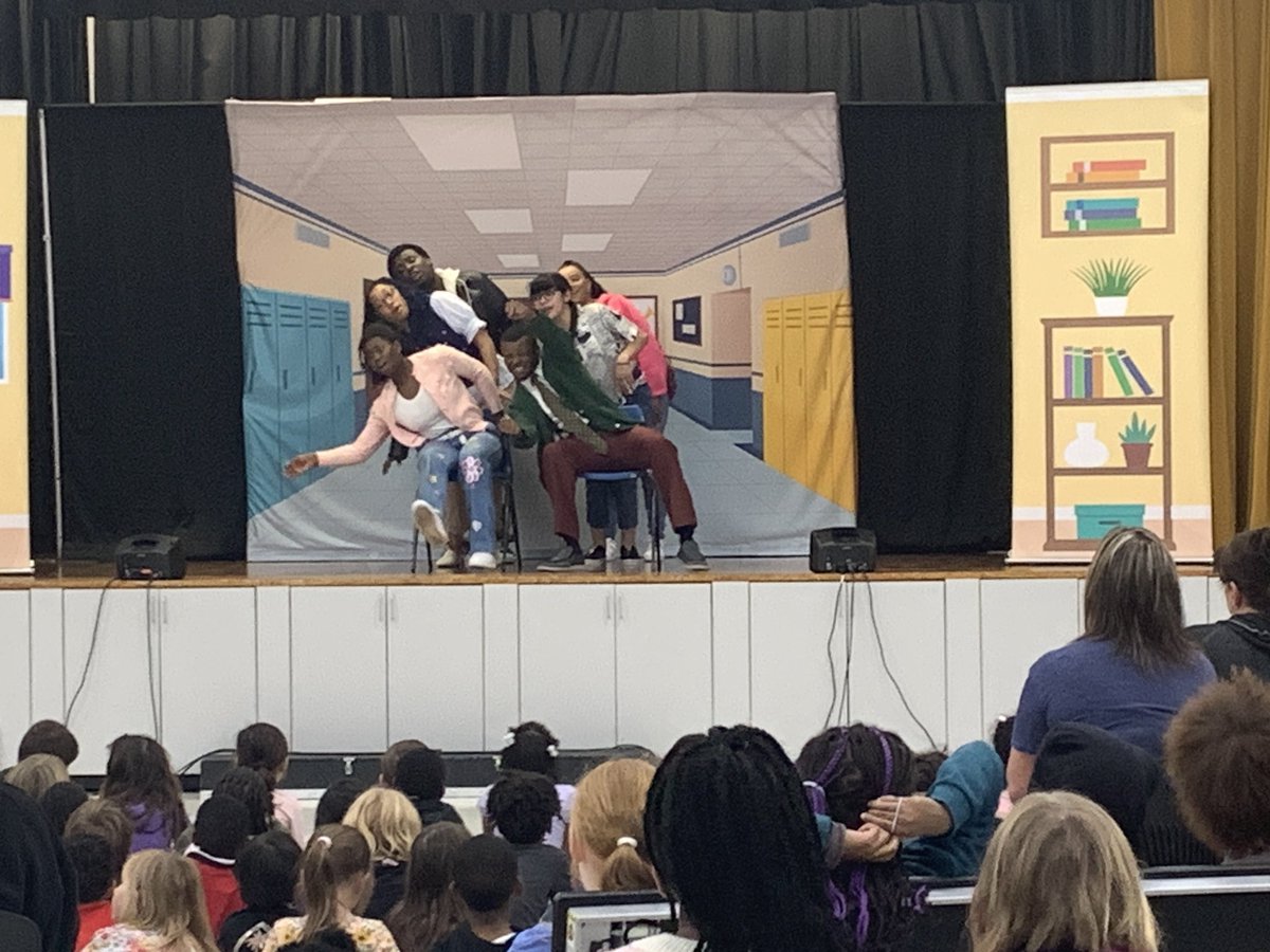 PrincipalJWSE's tweet photo. Our J. W. Seabrook Elementary Bobcats were captivated by the stage performance of “Be Real Macy Weaver”. Thanks @cfrtnc for providing this opportunity. Arts Education Matters!  @CarlaCrenshaw5 @CCSSuptConnelly @SeabrookBobcats https://t.co/GR2lmaZTLw