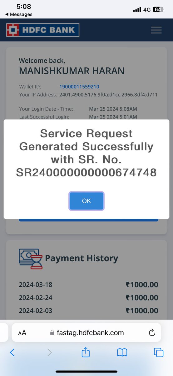 ManishJainn's tweet photo. @HDFCBank_Cares Fastag at #Sealink needs repair immediately.. Double charging customers even for single entries at nights is a cause of worry. There is no call centre of #HDFCBank where one can call. Ridiculous. https://t.co/7AZHZnfU0r