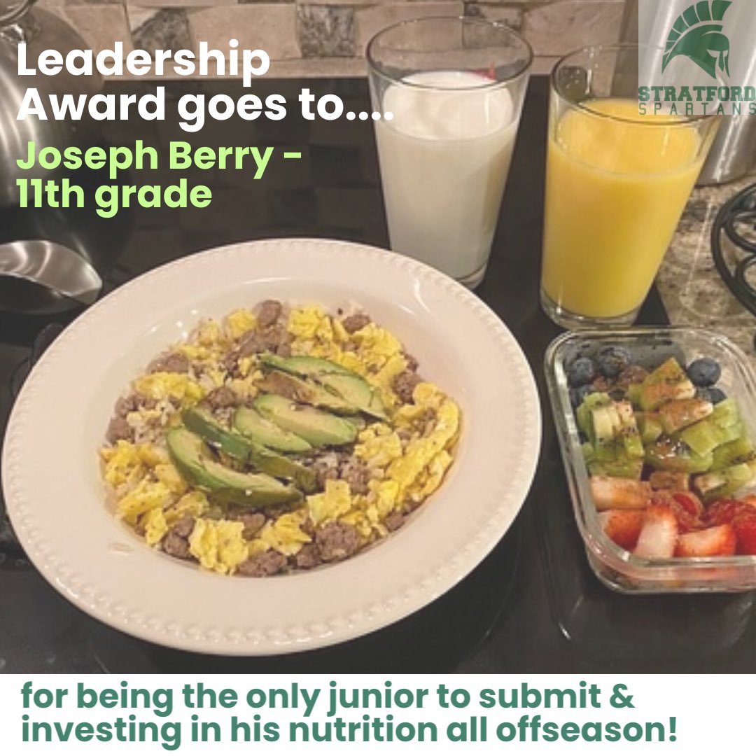 And the final two awards go to……
<a href="/StratfordFB1/">Stratford Spartan Football</a> boot camp breakfast challenge was a success! #FuelingSpartans