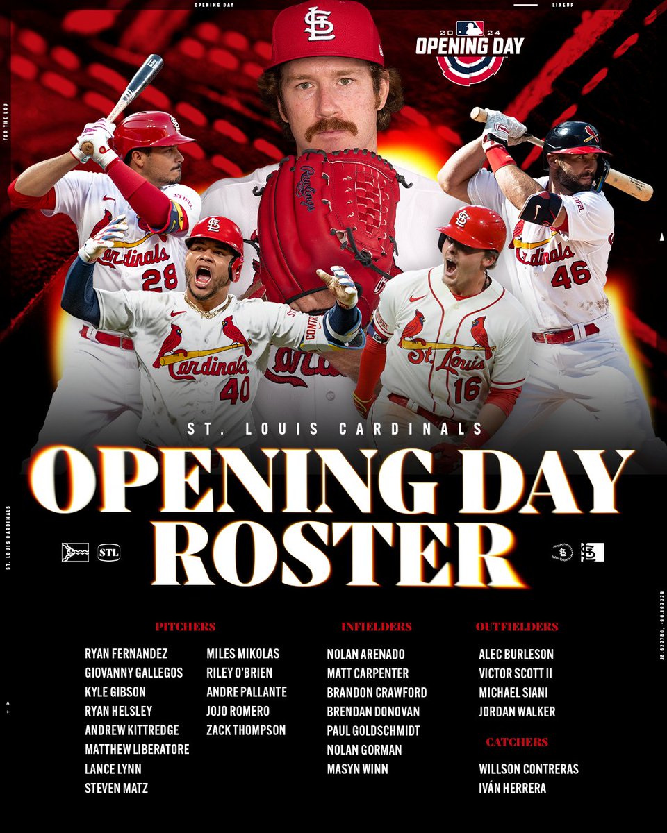 Cardinals Opening Day Roster Page 2